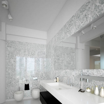 White carrara marble bathroom